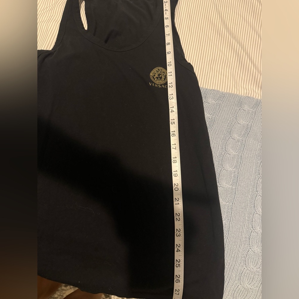 Versace Black Tank Top with Gold Logo - Picture 9 of 9